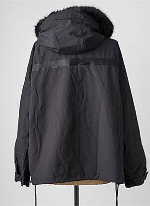Parka finition intérieure fourrure synthétique a capuche noir FIVE femme