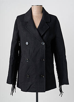Manteau court fermeture boutonnée sur le devant sans capuche noir BERENICE femme