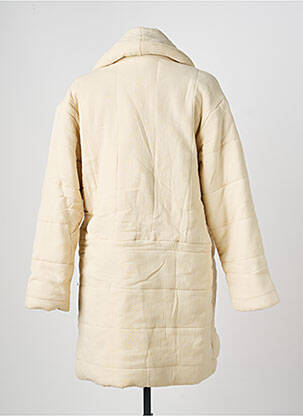 Manteau long coupe droite sans capuche beige HOD femme
