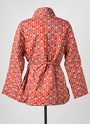Veste kimono col cache-coeur rouge HOD femme