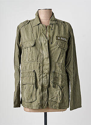 Veste casual coupe droite vert FIVE femme