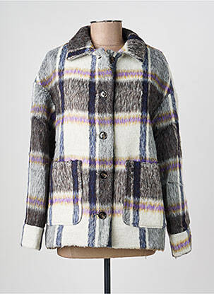 Veste casual poignets boutonnés avec fente gris HOD femme