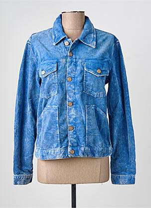 Veste casual poignets boutonnés avec fente bleu HOD femme