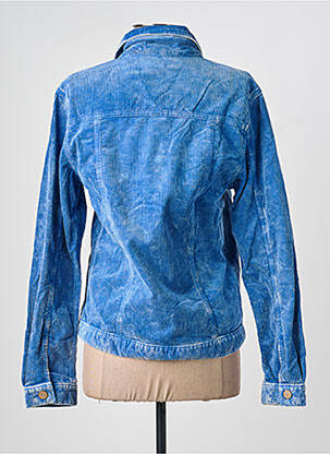 Veste casual poignets boutonnés avec fente bleu HOD femme