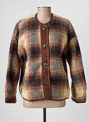Veste casual col rond marron HOD femme