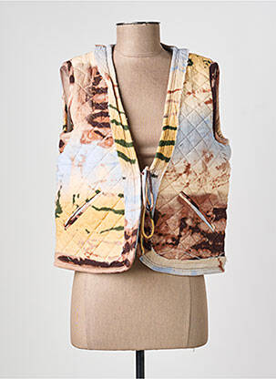Gilet sans manche coupe droite bleu HOD femme