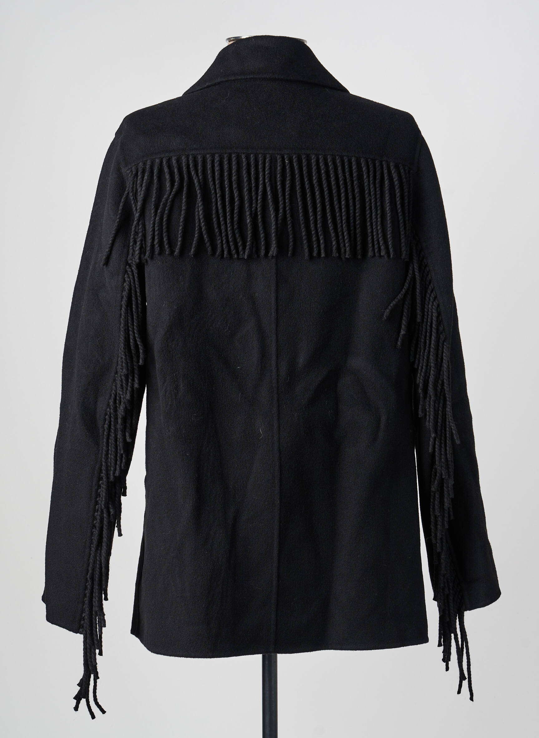 Manteau court fermeture boutonnée sur le devant sans capuche noir BERENICE femme