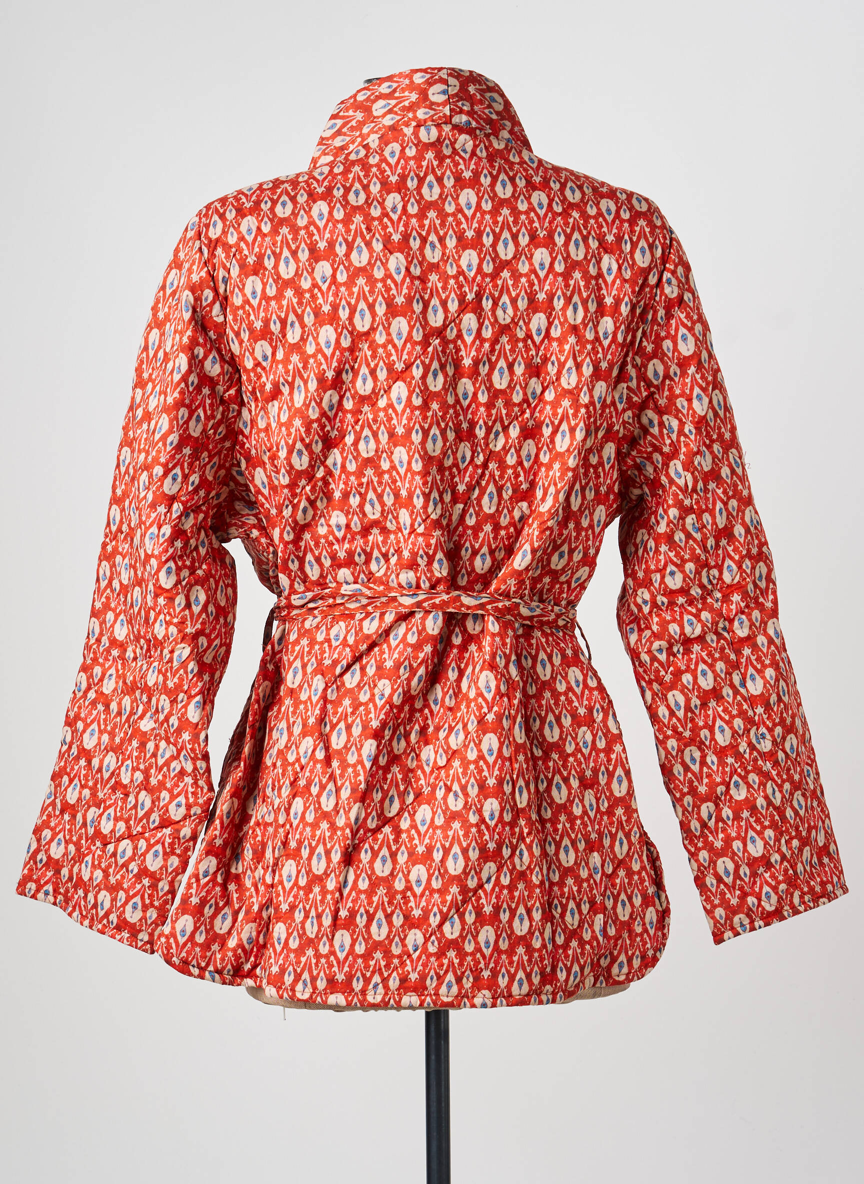 Veste kimono col cache-coeur rouge HOD femme