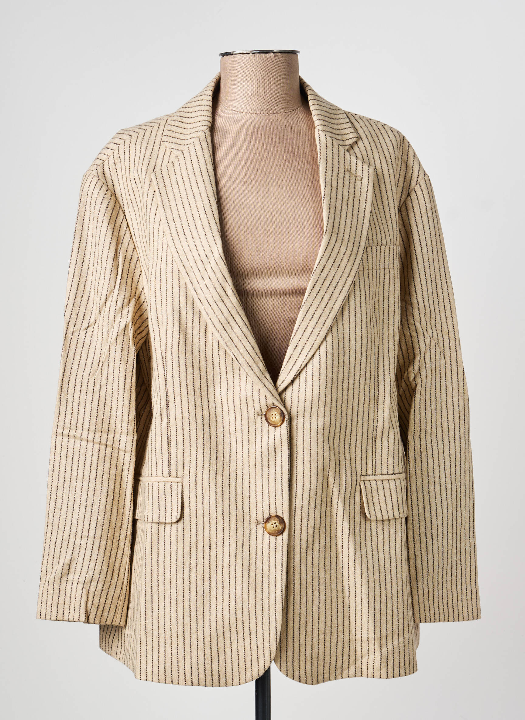 Blazer poignets boutonnés beige HOD femme