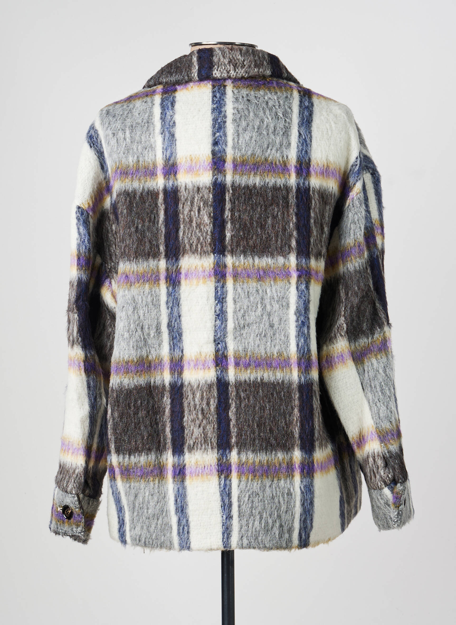 Veste casual poignets boutonnés avec fente gris HOD femme
