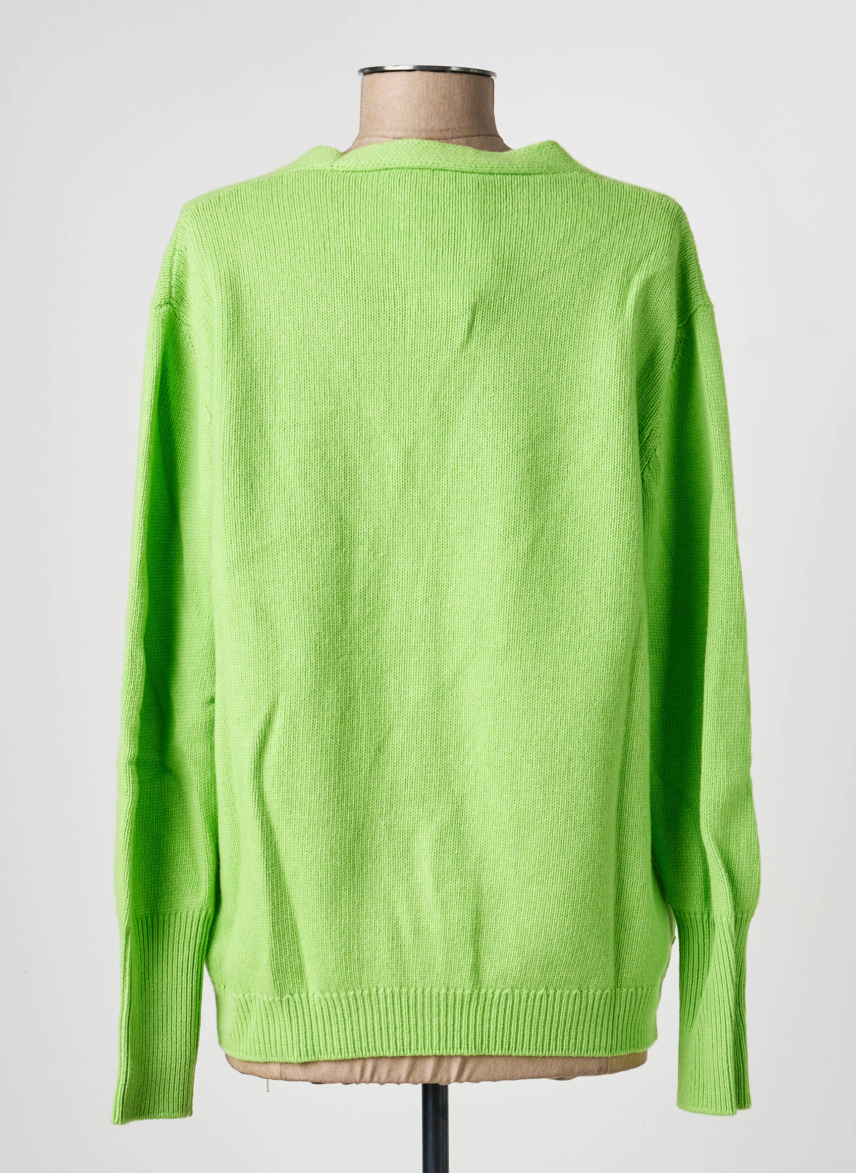 Gilet manches longues coupe cintrée vert ROSEANNA femme
