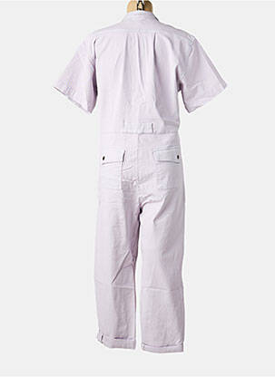 Combi-pantalon col chemisier manches courtes violet HOD femme