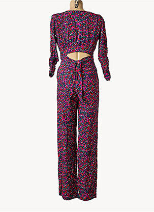 Combi-pantalon coupe cintrée manches 3/4 rose OPULLENCE femme