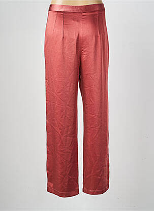 Pantalon large fermeture zippée sous rabat boutonné taille basse rose JANE WOOD femme