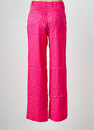 Pantalon large fermeture zippée sous rabat boutonné taille normale rose MODETROTTER femme