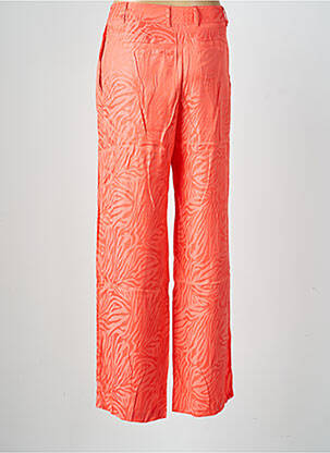 Pantalon large fermeture zippée sous rabat boutonné taille normale orange MODETROTTER femme