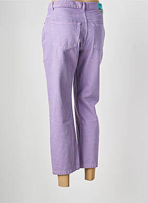 Jeans coupe droite taille basse taille basse violet MODETROTTER femme