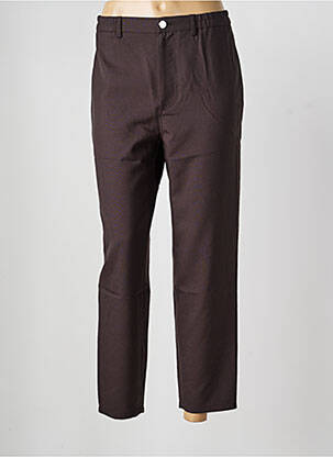 Pantalon 7/8 taille élastique taille normale marron ROSEANNA femme