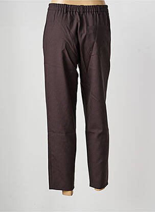 Pantalon 7/8 taille élastique taille normale marron ROSEANNA femme