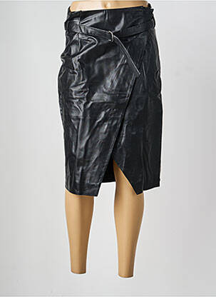 Jupe mi-longue taille normale noir BERENICE femme