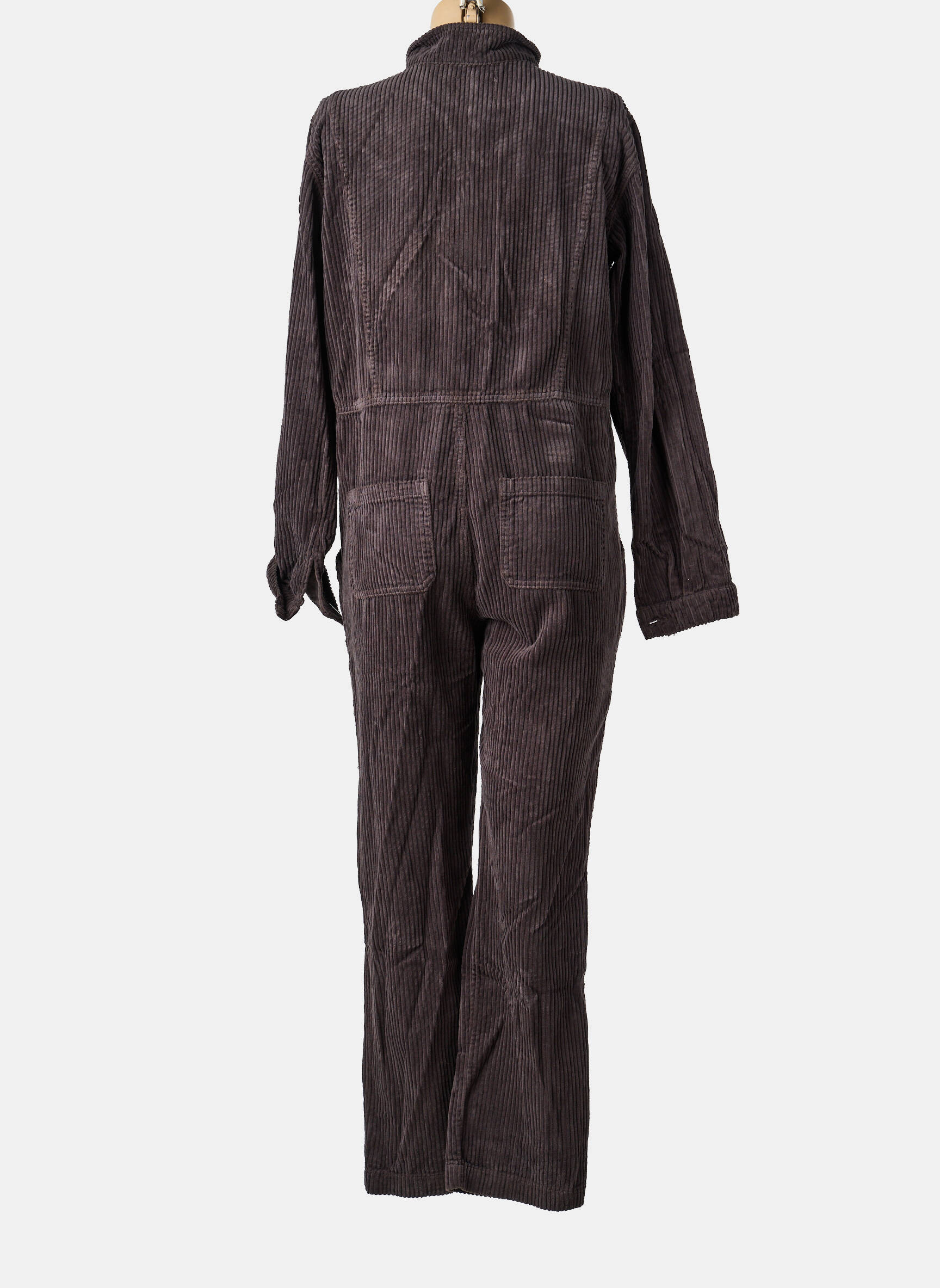 Combi-pantalon fermeture boutonnée sur le devant manches longues gris MODETROTTER femme