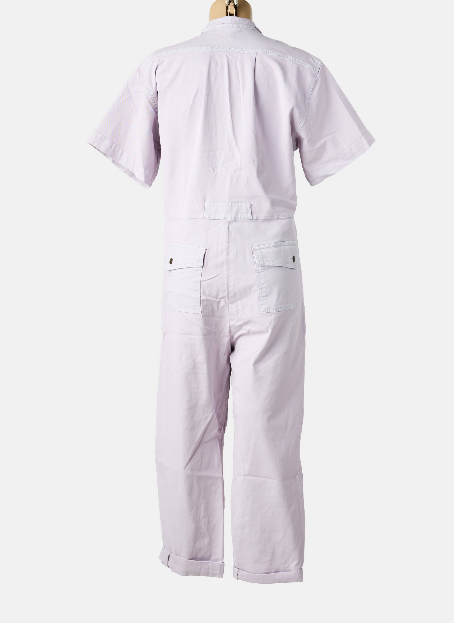 Combi-pantalon col chemisier manches courtes violet HOD femme