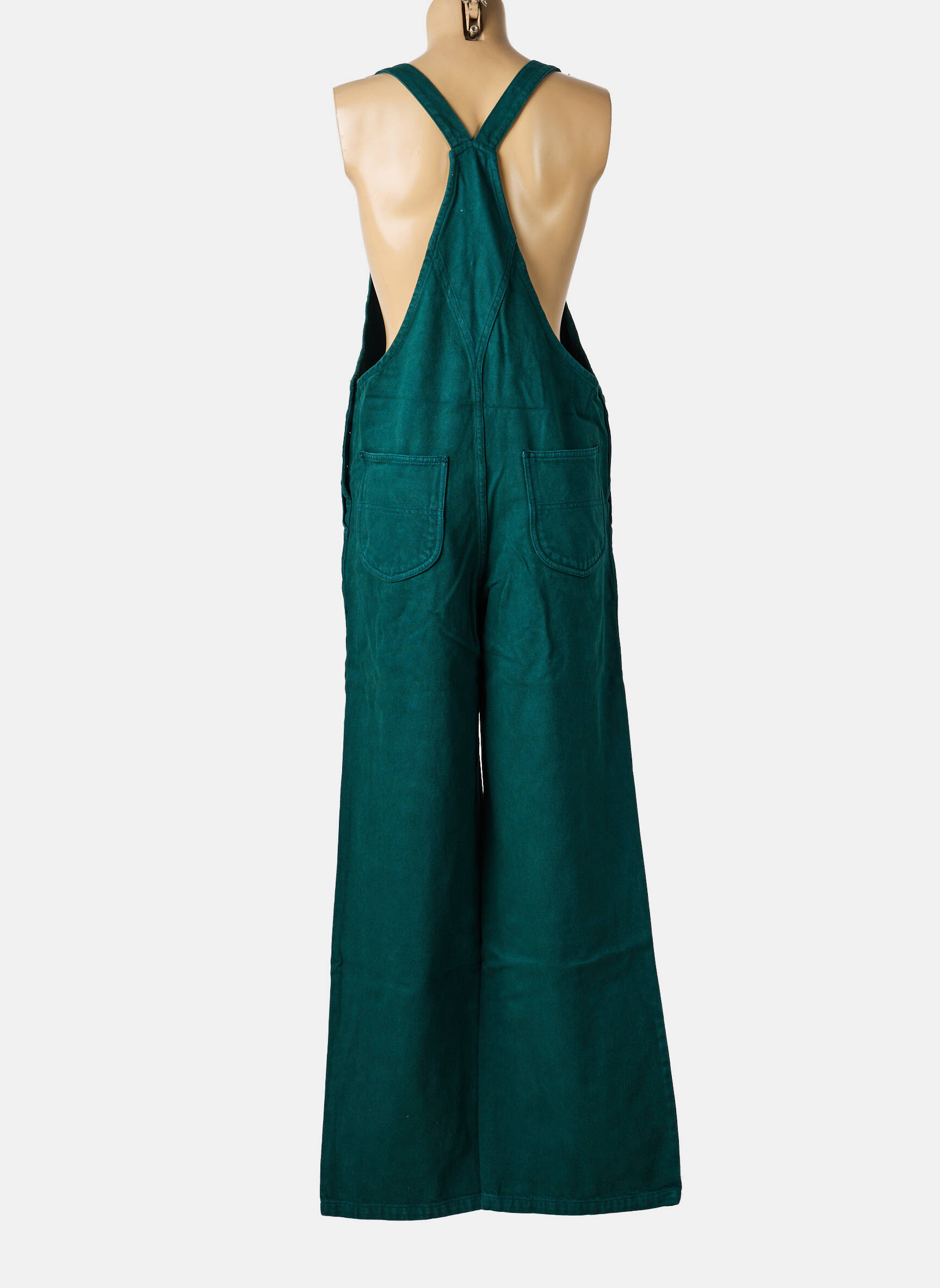 Salopette poches fines bretelles vert MODETROTTER femme
