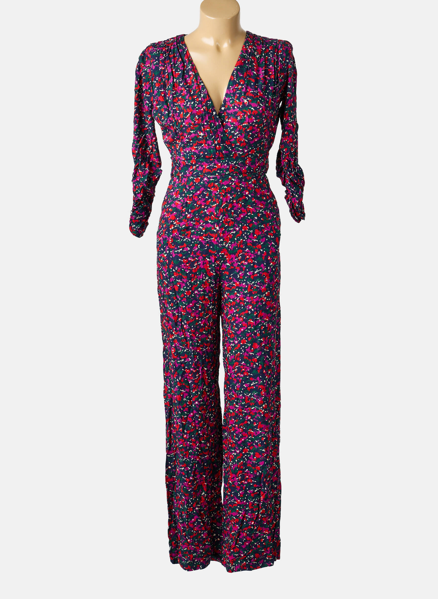 Combi-pantalon coupe cintrée manches 3/4 rose OPULLENCE femme
