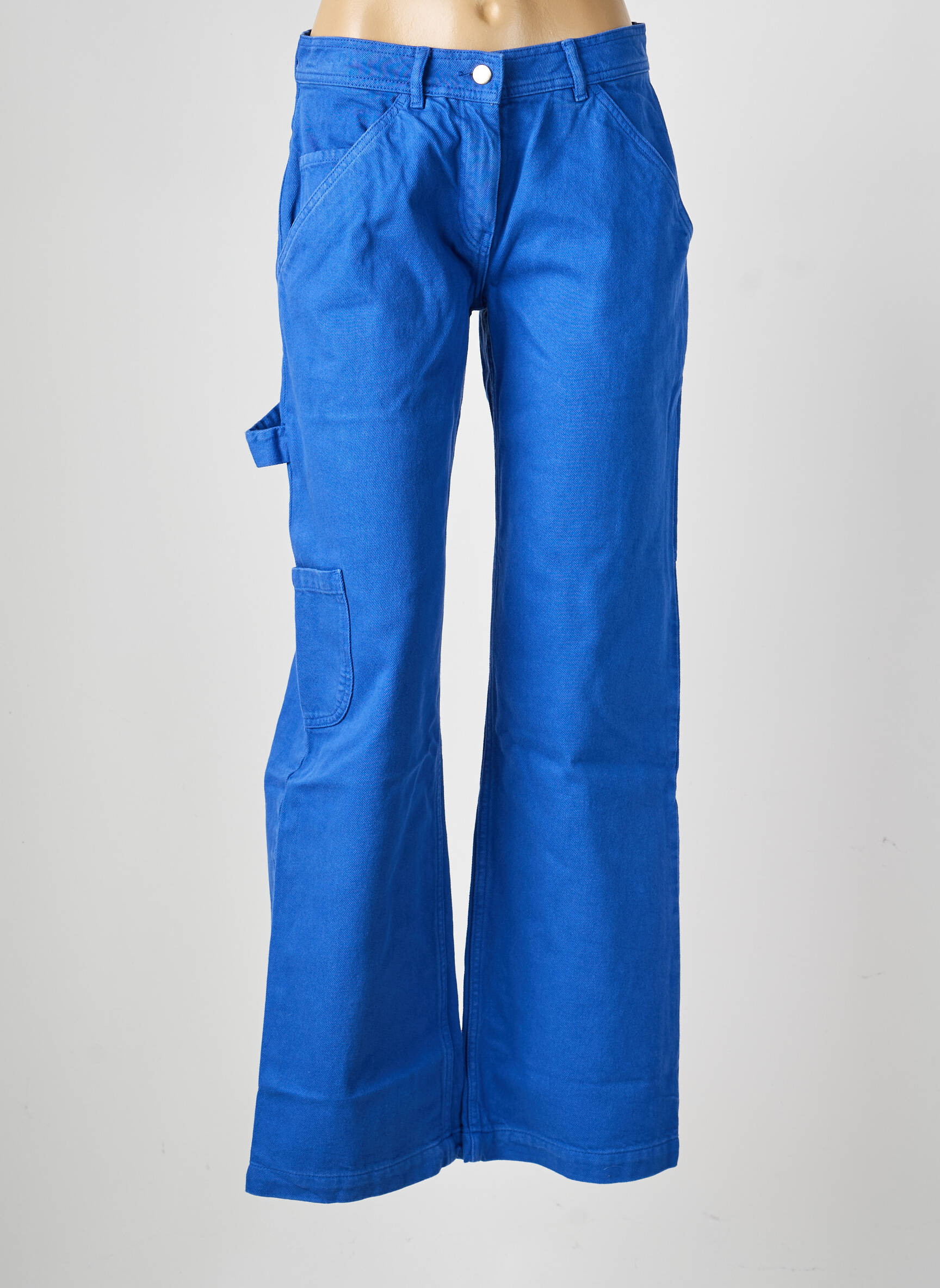 Jeans coupe large stretch taille normale bleu MODETROTTER femme