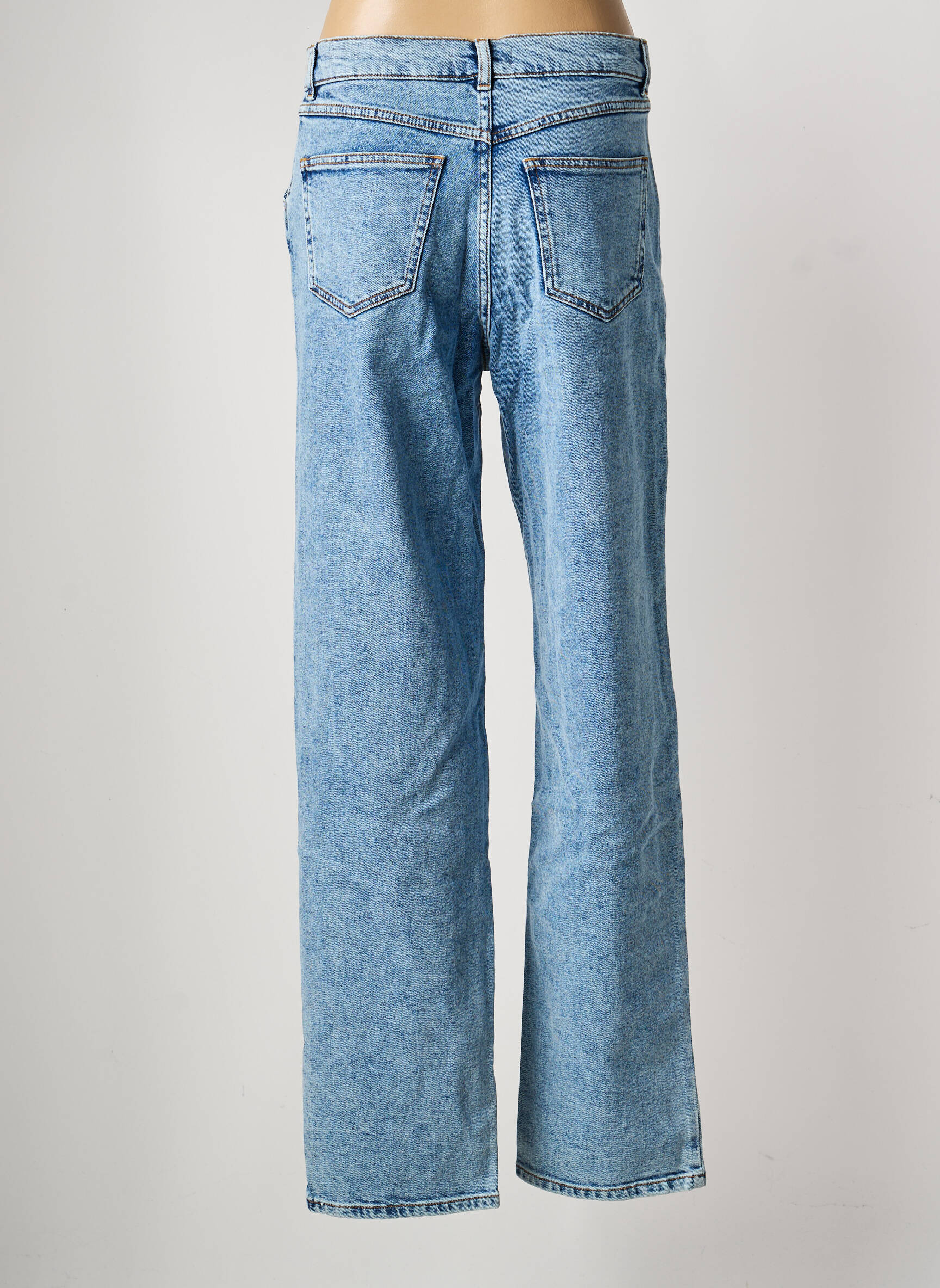Jeans coupe droite taille haute taille haute bleu ROSEANNA femme