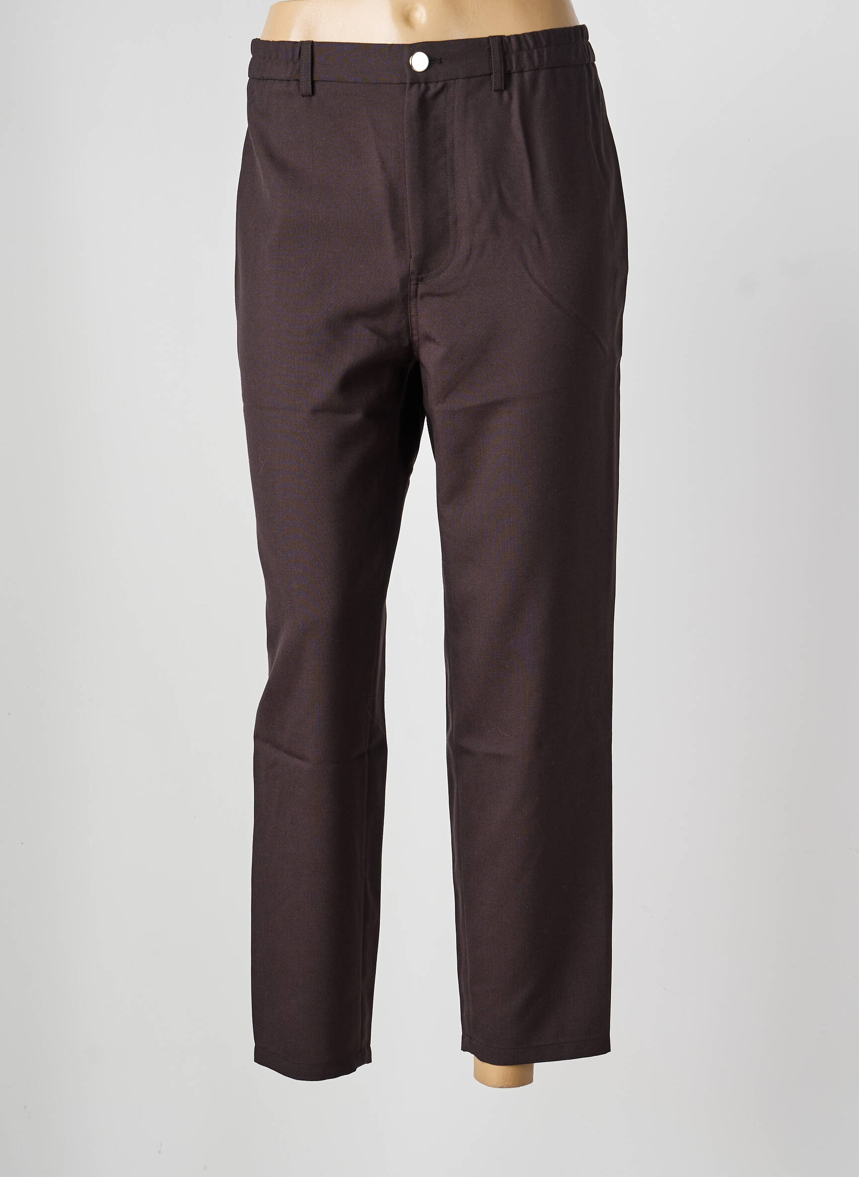 Pantalon 7/8 taille élastique taille normale marron ROSEANNA femme