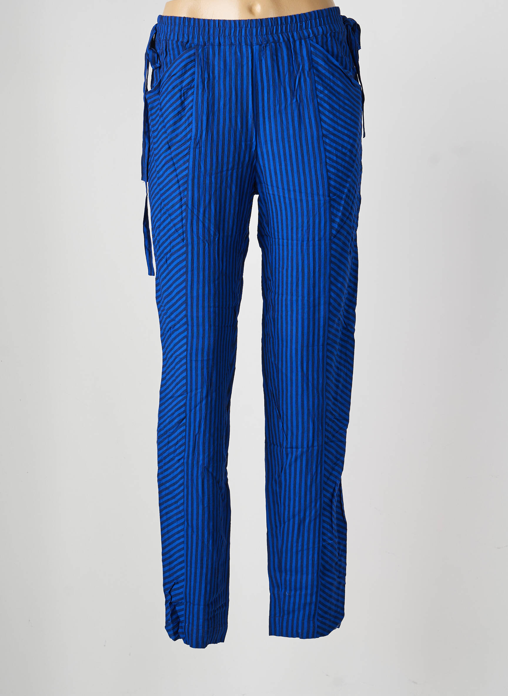 Pantalon slim taille élastique taille normale bleu ROSEANNA femme