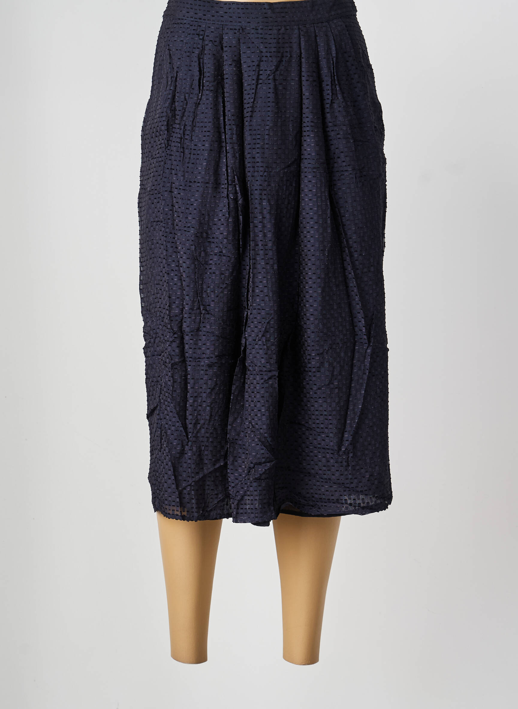 Jupe mi-longue taille à pinces noir ROSEANNA femme