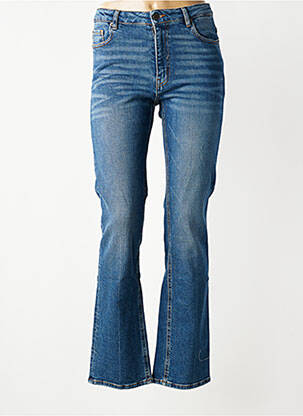 Jean coupe flare stretch taille normale bleu BERENICE femme