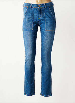 Jeans coupe slim stretch taille normale bleu BERENICE femme