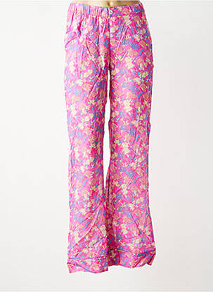 Pantalon droit taille élastique taille normale rose BERENICE femme