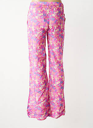 Pantalon droit taille élastique taille normale rose BERENICE femme