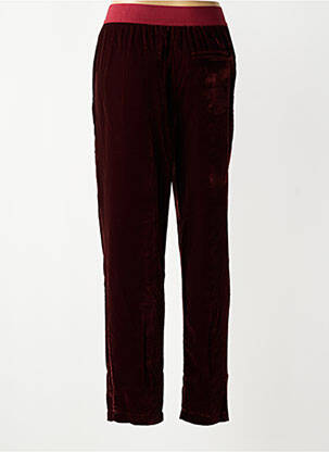 Pantalon droit taille élastique taille normale rouge HOD femme