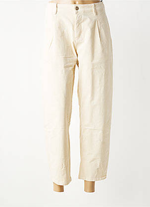 Pantalon 7/8 stretch taille normale beige HOD femme