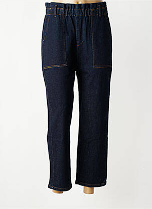 Jeans coupe droite stretch taille normale bleu HOD femme