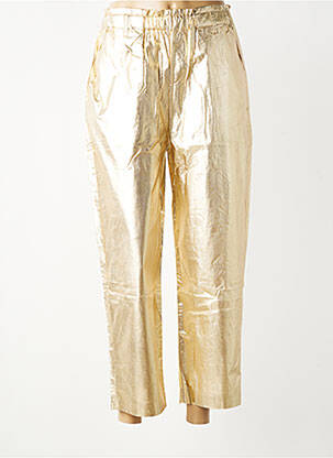 Pantalon 7/8 taille élastique taille normale or HOD femme