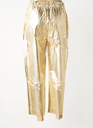 Pantalon 7/8 taille élastique taille normale or HOD femme