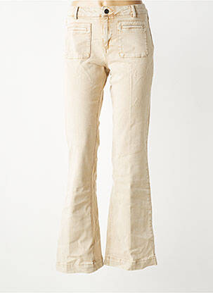Jean coupe flare stretch taille normale beige MKT STUDIO femme