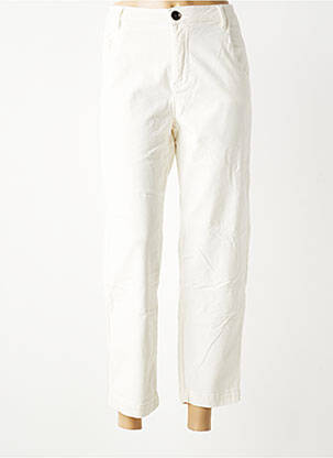 Pantalon 7/8 stretch taille normale blanc MKT STUDIO femme