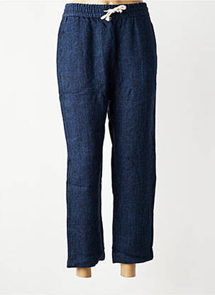 Pantalon 7/8 taille élastique taille normale bleu HOD femme