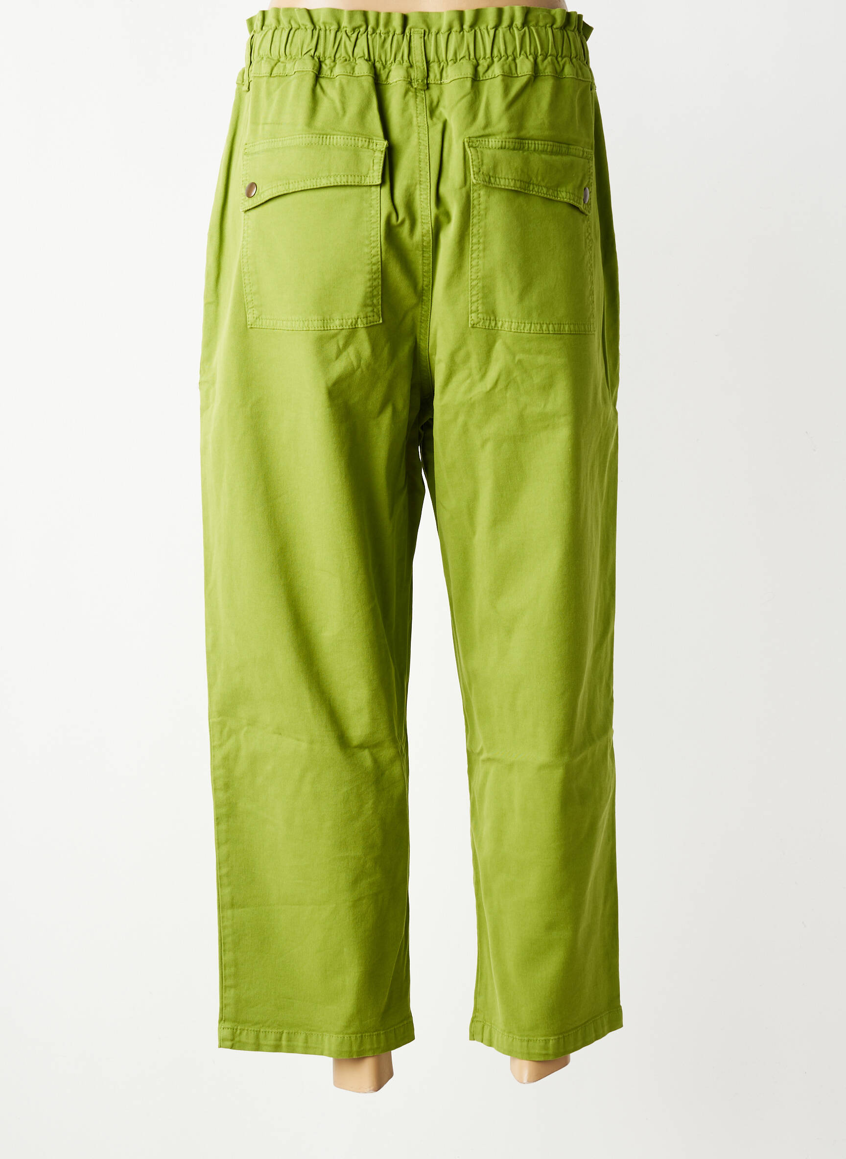 Pantalon 7/8 stretch taille normale vert HOD femme