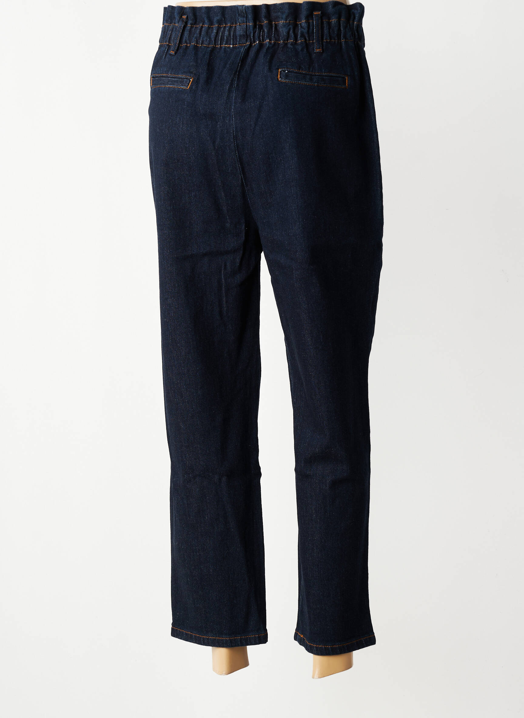Jeans coupe droite stretch taille normale bleu HOD femme