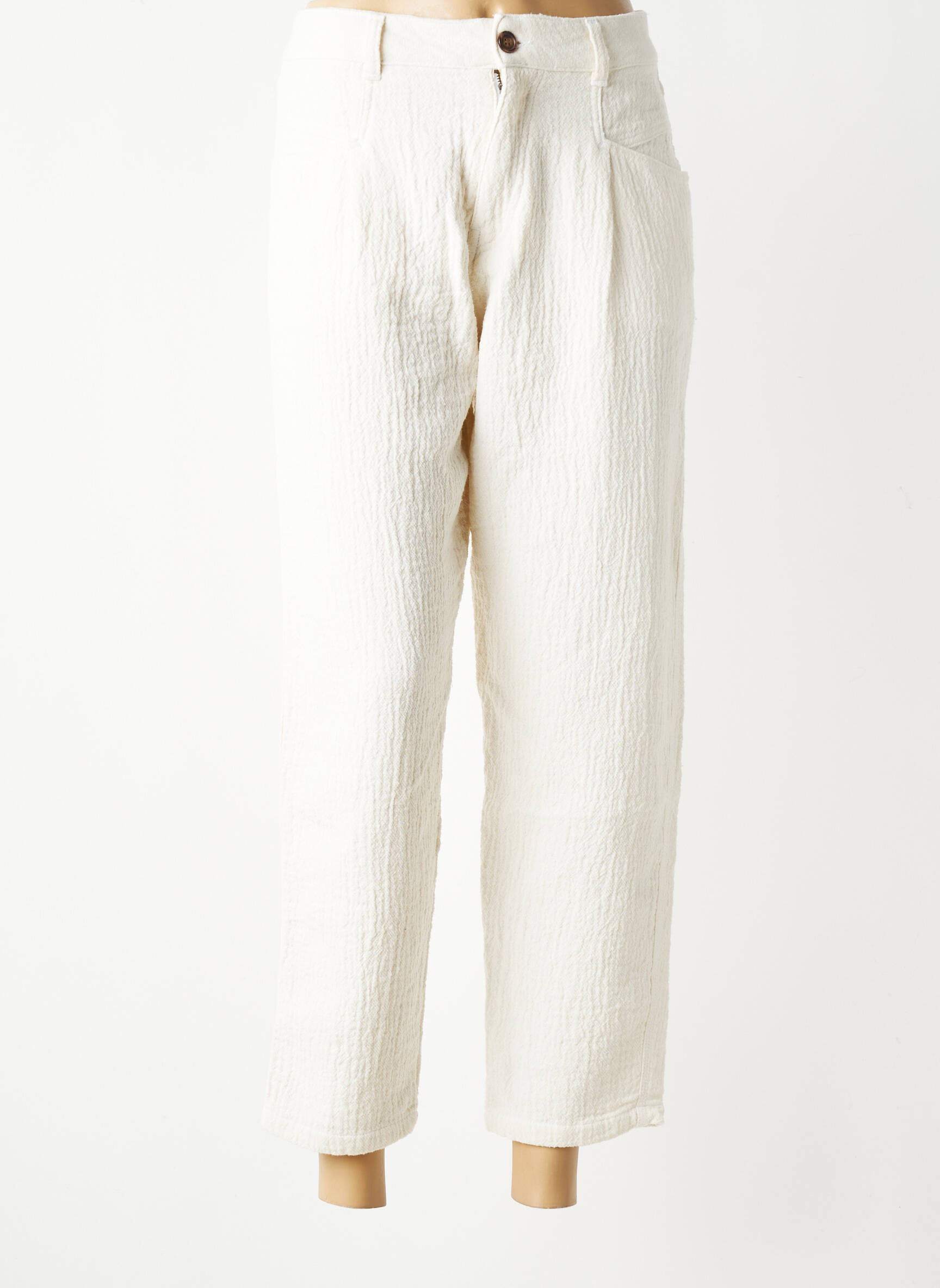 Pantalon 7/8 stretch taille normale blanc HOD femme
