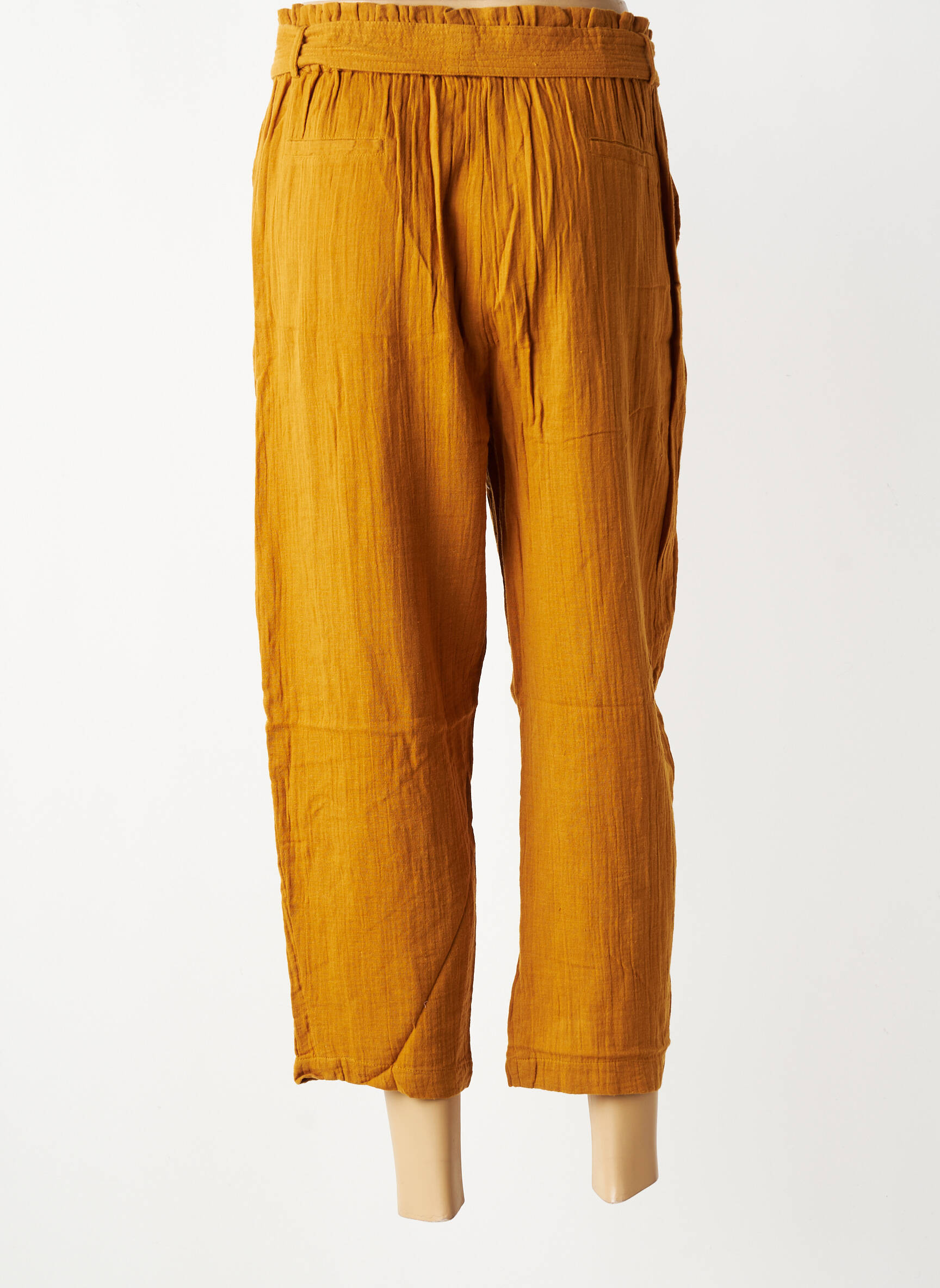Pantalon 7/8 taille élastique taille normale marron HOD femme