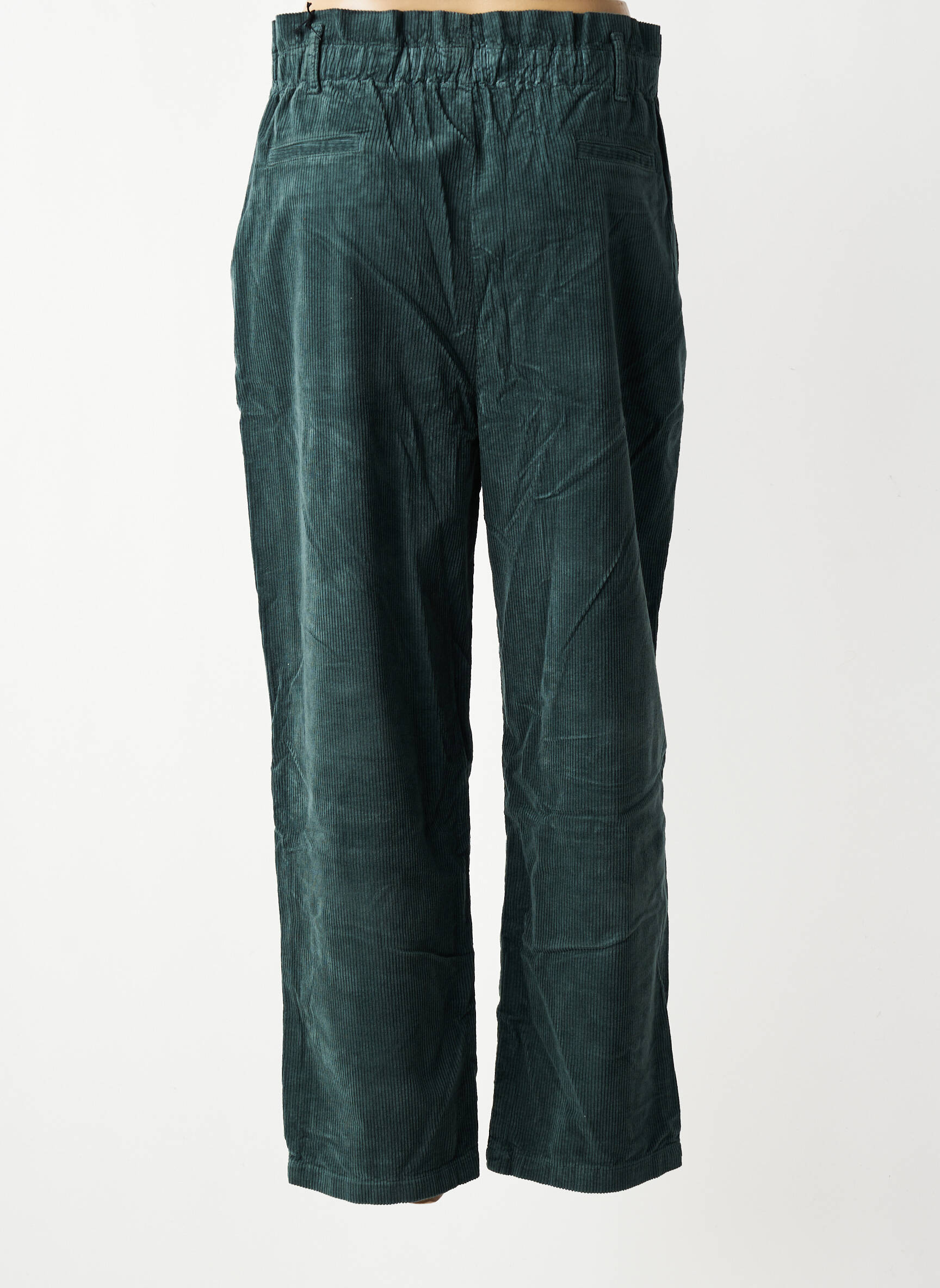 Pantalon droit stretch taille normale vert HOD femme
